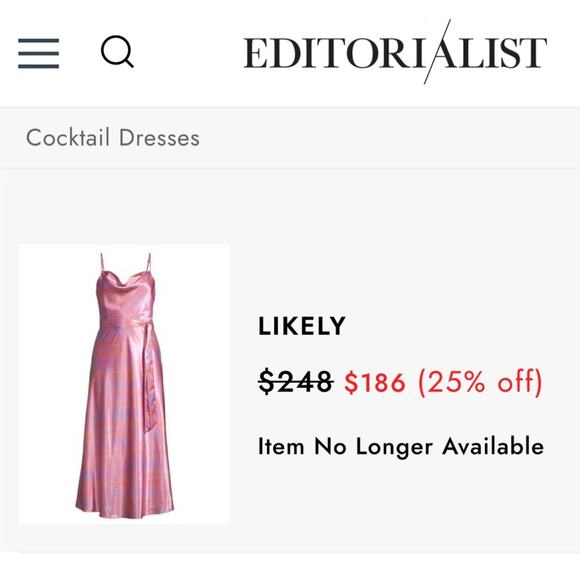 Likely Vittoria Dress Shimmer Pink Maxi cocktail Small. Easter Sunday - Picture 11 of 15